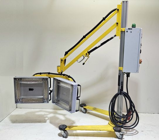 IWT Infrarot Stativstrahler mit Doppel IR-Strahlerfeld 12 kW Infrarotheizung 