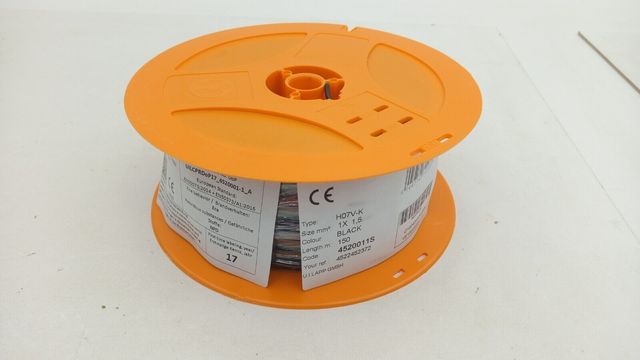 Kabel H07V-K 1X1,5 mm² Schwarz 150m Ring – Aderleitung 450/750V