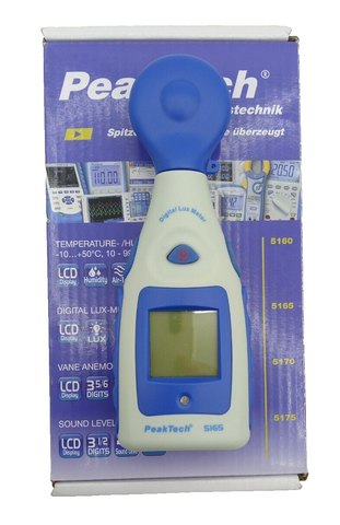 Peak-Tech 5165 Digital-Luxmessgerät 0 bis 200000 Lux Beleuchtungsstärkemessung