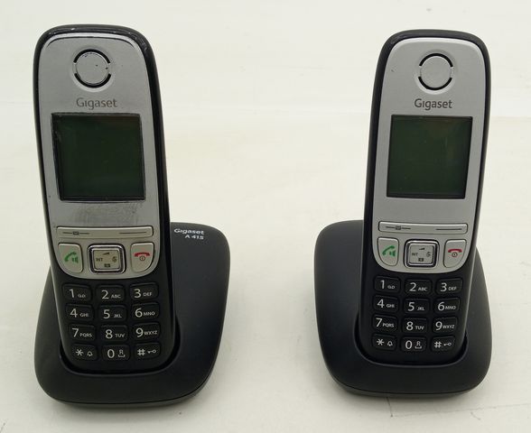 Logo ohne GmbH Gigaset A415 Schnurlostelefon DECT 2 Mobilteile mit Ladeschalen Netzteile schwarz