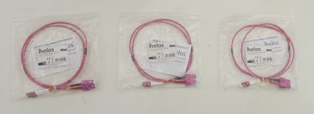 1m Helos LWL Patchkabel 50/125µm OM4 LC/SC Duplex erikaviolett Glasfaser