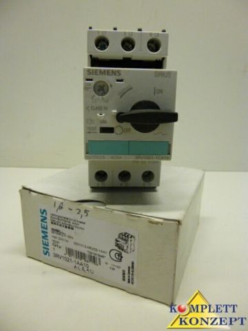 Siemens 3RV1021-1CA10 Leistungsschalter Motorschutz 1,8-2,5A NEU