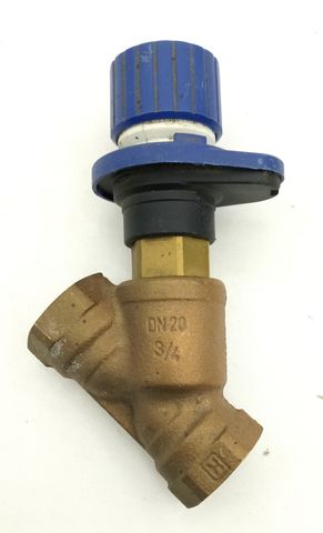 MNG Regulierventil PN16 Messing Y-Form mit Drehgriff 1/2" Heizungsventil