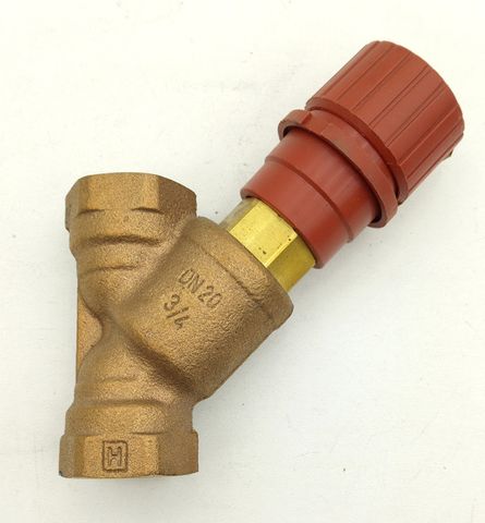 MNG Regulierventil PN16 DN20 3/4 Zoll Y-Form Messing Heizungsventil