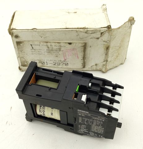 Siemens 3TF4010-0B Schütz 24 V DC 9A 1S/1NO Hilfskontakt Kontaktor VDE0660