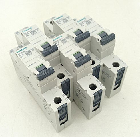5x Siemens 5SL6106-7 Leitungsschutzschalter Schutzschalter Schalter 230/400 V