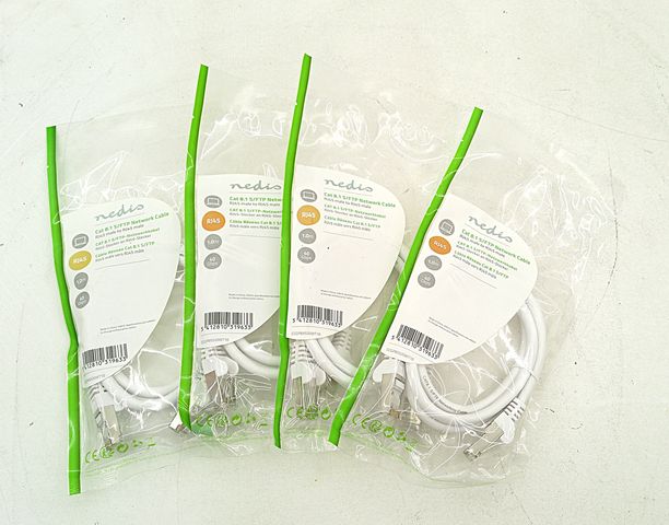 4x Nedis Cat 8.1 S/FTP Netzwerkkabel RJ45 40 Gbps 1m