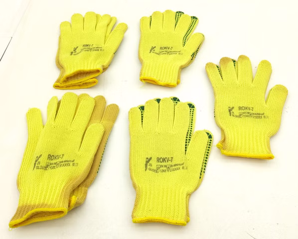 ROKV-7 Schutzhandschuhe Handschuhe Arbeitshandschuhe gelb hitzefest Größe 7
