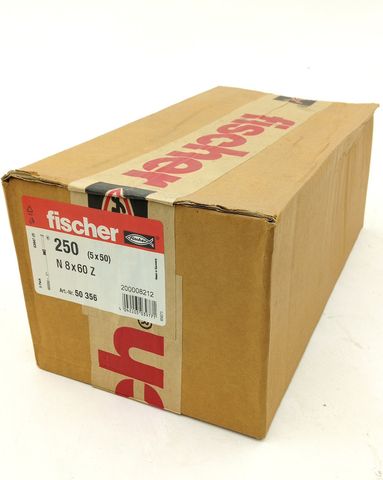 5x 50 Stück Fischer Nageldübel N 8x60 Z 50356 – Nylon verzinkt 250 Stück NEU