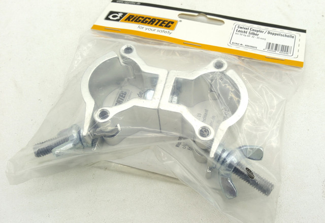 Riggatec Swivel Coupler Doppelschelle 32–35mm silber 50kg 400200975