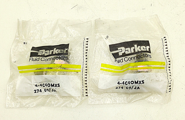 2x Parker 4-4C4OMXS Verschraubung Winkelstück Winkelverschraubung 90° 