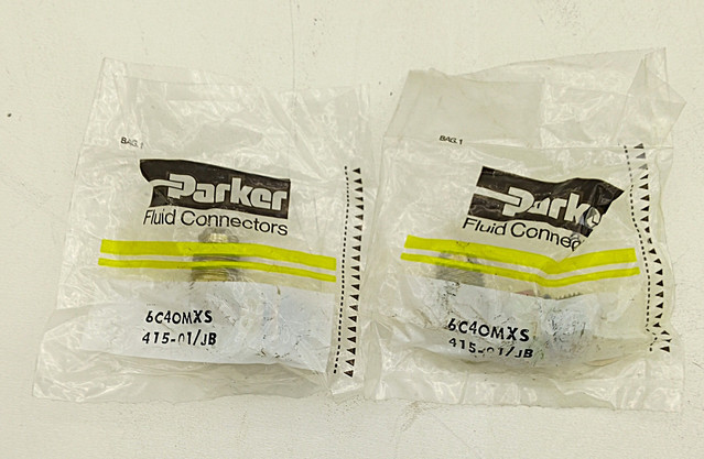 2x Parker Winkelstück Verschraubung Winkelverschraubung 6C4OMXS 90° 