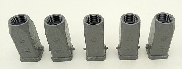 5x Harting 19200031443 Han 3A Haube M20 mit geklebter NBR-Dichtung