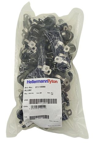100x HellermannTyton 211-15090 Befestigungsschelle ALU9C