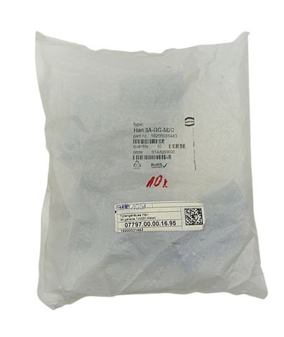 10x Harting 19200031443 Han 3A-GG-M20 Haube mit geklebter Dichtung