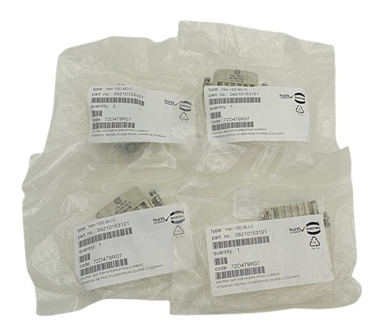 4x Harting 09210153101 Han 15D-BU-C Buchse Crimpeinsatz
