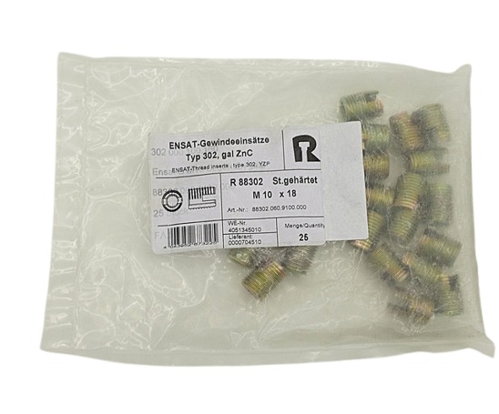 25x Ensat M10X18 302-000100-160 Typ 302 Einsteckmutter Schlitz