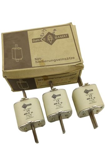 3x E-Bamat NH-3 Sicherungsblock Flachsicherung 400 A 500 V