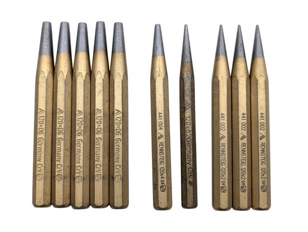 10x Rennsteig 441 002 Typ D Kegelstempel aus legiertem Stahl