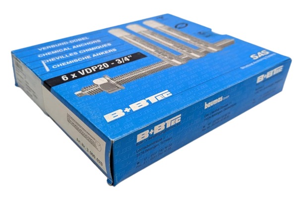 6x B+BTEC 3.900.020 VDP-M20 3/4" Glasharzkapsel