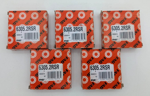 5x Fag 6305.2RSR Rillenkugellager mit Stahlkäfig