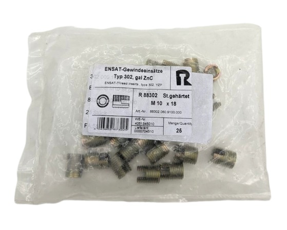 25x Reyher 88302.060.9100.000 Ensat TYP 302 Gewindeeinsätze