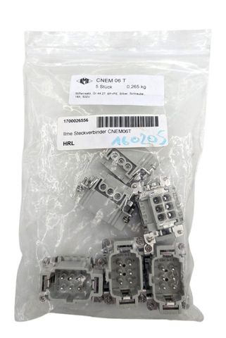 6x Ilme CNEM 06 T Steckereinsatz Schraubklemme 6-polig