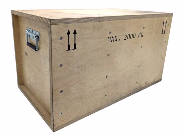 Frachtkiste Tischlerholz 5 Schichten Abmessung 80x45x45 cm