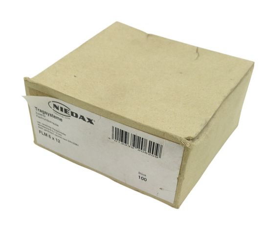 100x Niedax FLM6x12 Pilzkopfschraube Stahl verzinkt