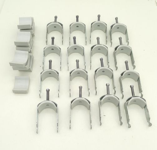 25x BK54 Hammerfuß Bügelklammern mit 16 Ersatzeinsätzen