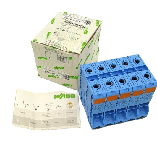 5x Wago 285-194 2-Draht-Durchführungsklemme 25-95 mm²