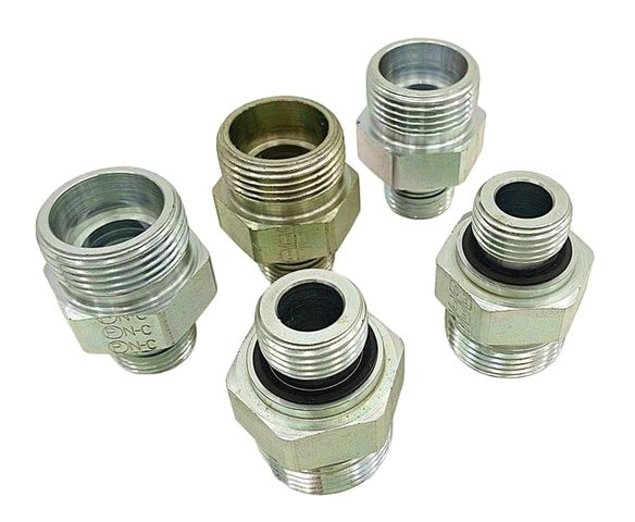 5x Parker GE20SR1/2 Stahl Verbinder mit geradem Stecker