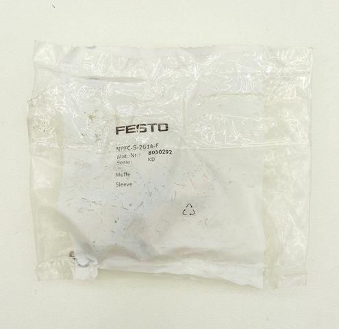 5x Festo 8030292 NPFC-S-2G14-F Messing Hülsen vernickelt