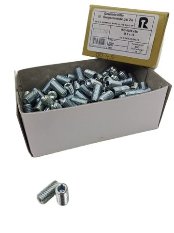 200x Reyher 040292100080016 ISO 4029 Stellschraube 45H M8x16