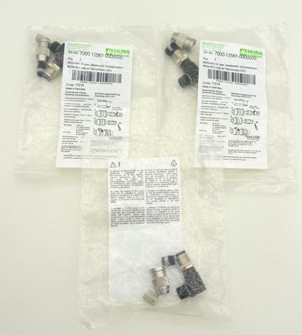 3x Murrelektronik 7000-12561-0000000 A-kodierter Stecker
