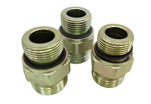 3x Parker GE20SREDOMDCF Hydraulikrohrverschraubungen