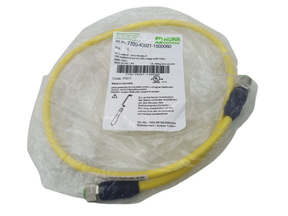 0.6m Murrelektronik 7700-40021-1500060 M12 A-cod. Kabel