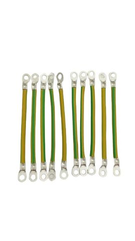 10x Hochleistungs-Erdungskabel in Gelb-Grün