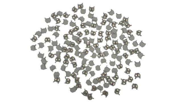 140x 2-Pos DIN Grau Mikro-Durchgangsklemme 1,5 mm²