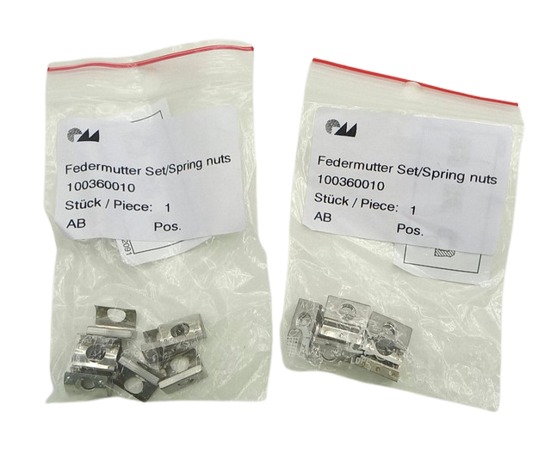 Edelstahl Federmuttern Satz 8×M5 100360010