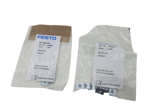 2x Festo 526091 NST-HMV-M4 Nutenstein aus gehärtetem Stahl