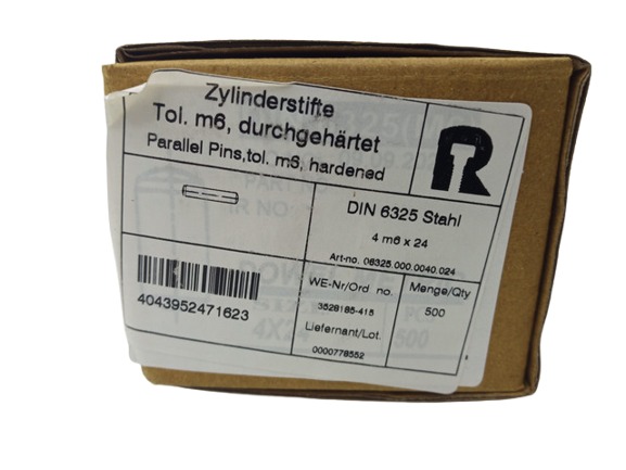 500x Reyher 06325.000.0040.024 Zylindrische M6 Parallelpins