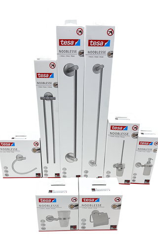 tesa Nooblesse Bad Accessoires Handtuchhalter Seifenspender ohne Bohren