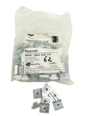 62x Rexroth 3842528741 M5 verzinkte Rillenmutter Schlitz 10
