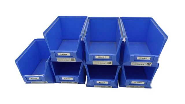 7x Kunststoff-Aufbewahrungsbehälter Werkzeugkasten 5X45