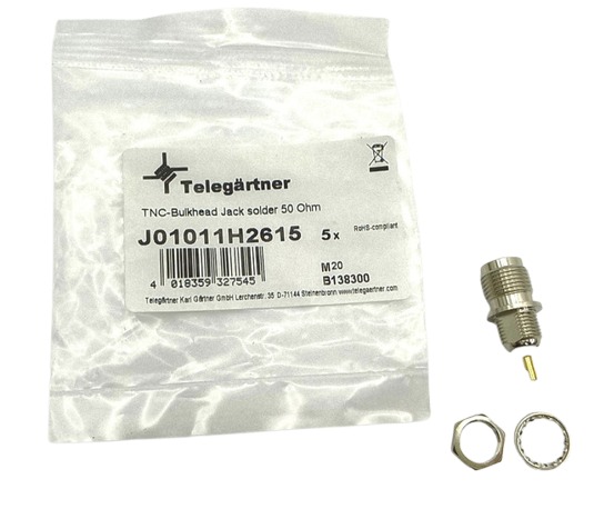 5x Telegärtner J01011H2615 TNC Bulk Head Klinkenstecker