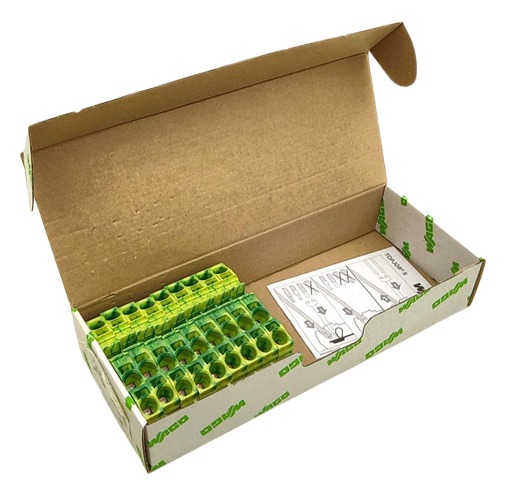 9x Wago 2016-1307 3-Leiter Schutzleiterklemme