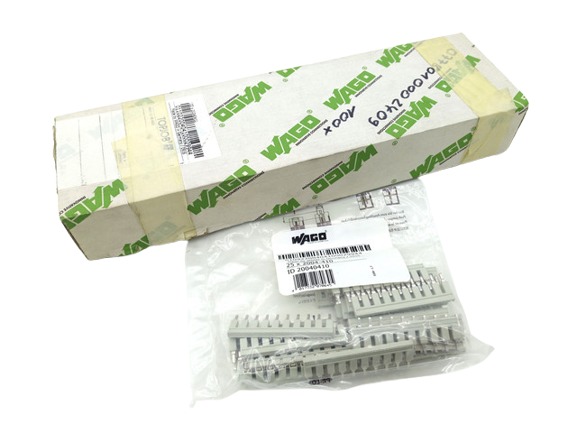 100x Wago 2004-410 10 Wege Hellgrau Isolierter Kamm-Jumper