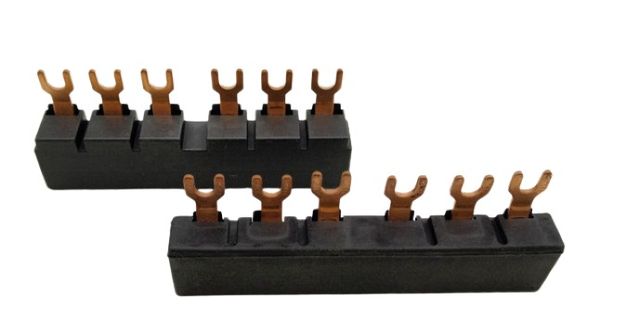 2x Eaton B3.0/2-PKZ0 3-Phasen-Stromschiene Link 63A Gabelklemme