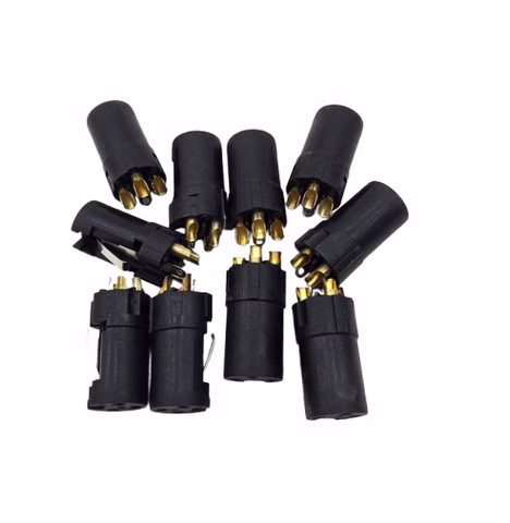 10x 3 Poliger Stecker Vergoldete Kontakte
